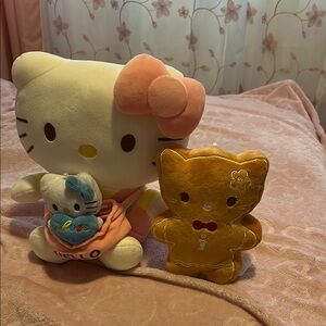 Hello Kitty Plush Duo - Pink and Yellow